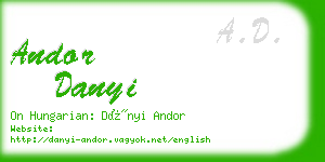 andor danyi business card